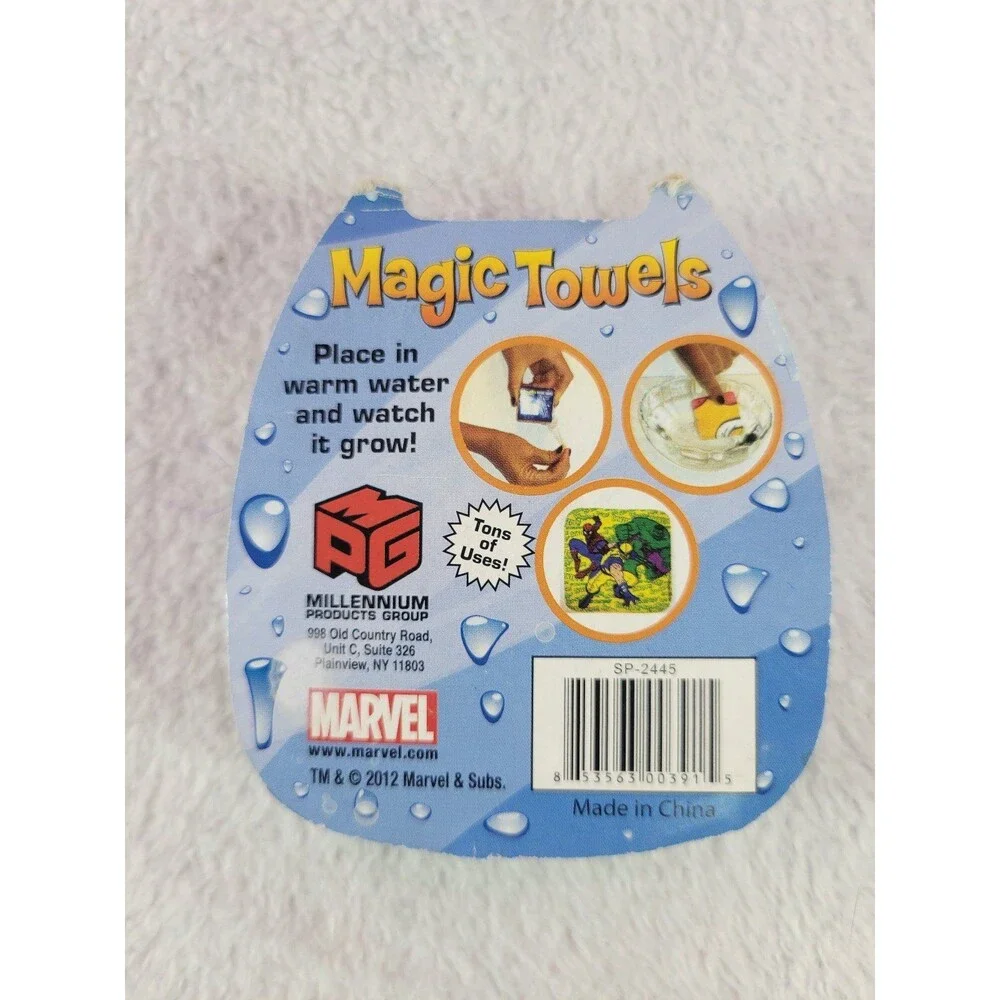 Marvel Spider-Man Batman Magic Towel Place in Warm Water and Watch it Grow New